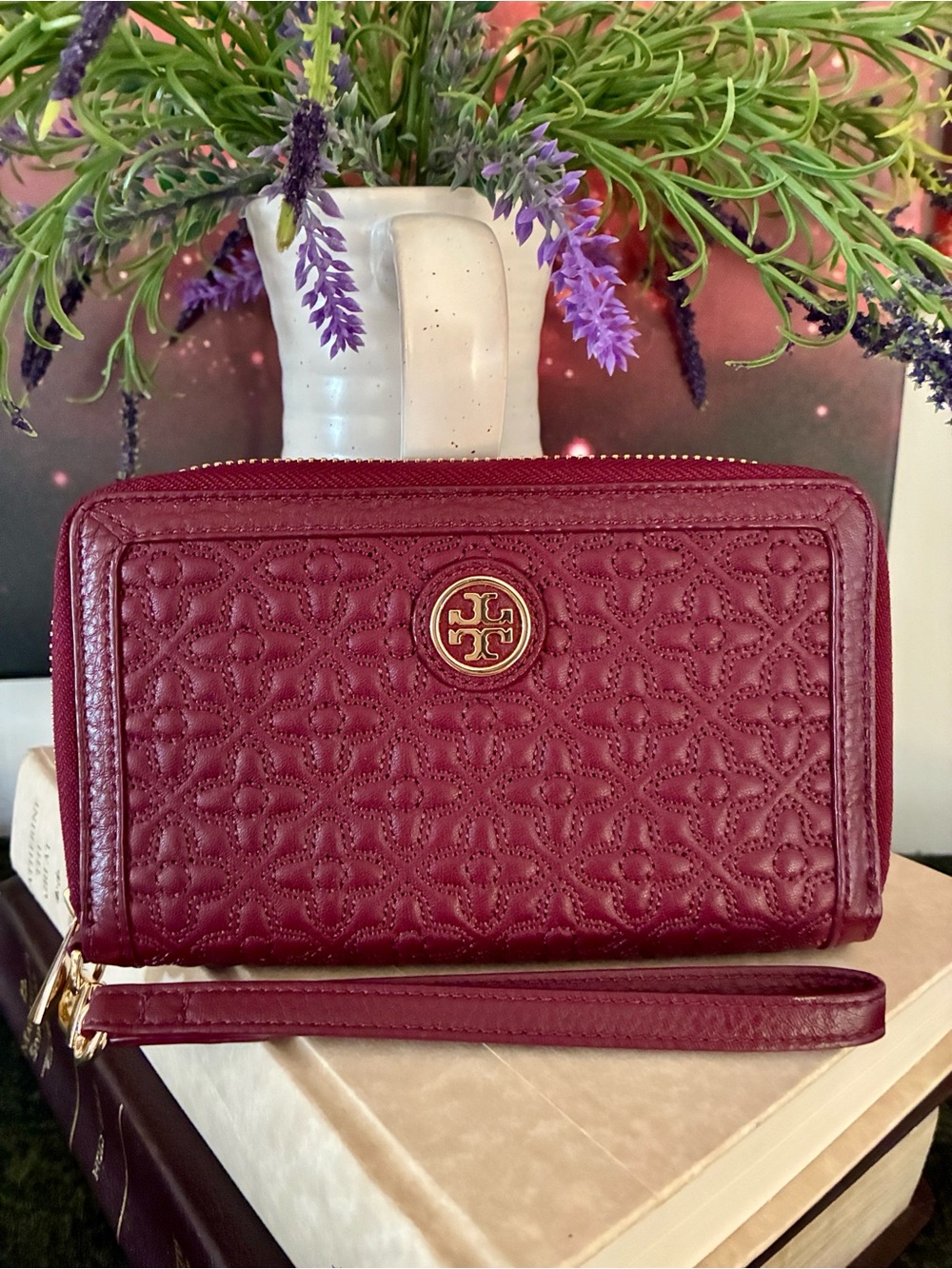 Tory Burch Quilted Leather Wallet/Wristlet